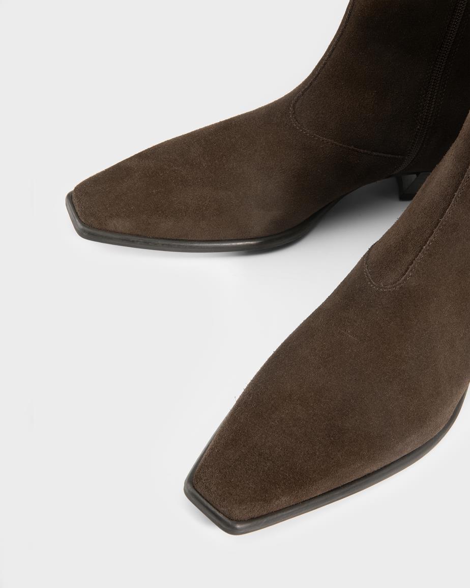 Vagabond Nella Stiefeletten - Dunkelbraunes, Veloursleder