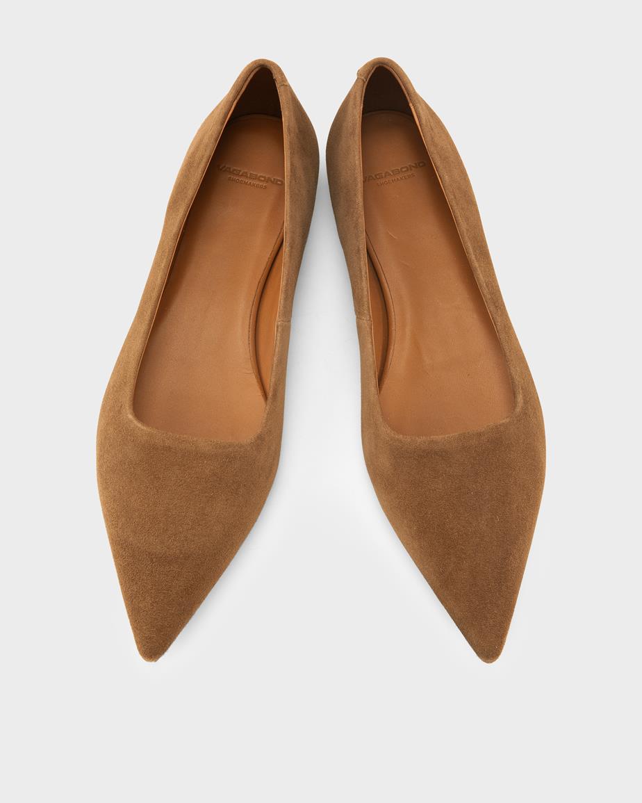 Vagabond Hermine Ballerinas - Braunes, Veloursleder