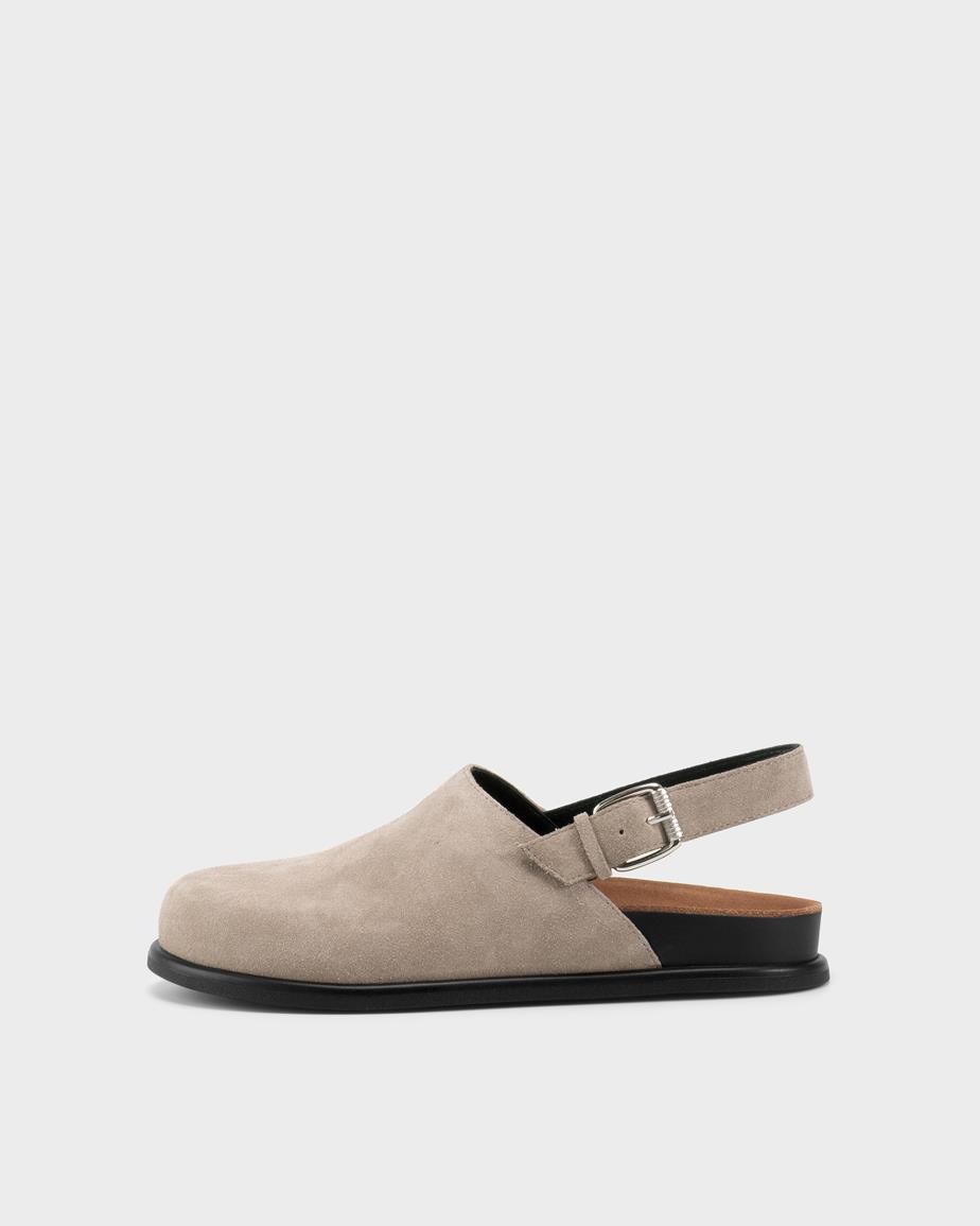 Vagabond Effie Mules - Beiges, Veloursleder