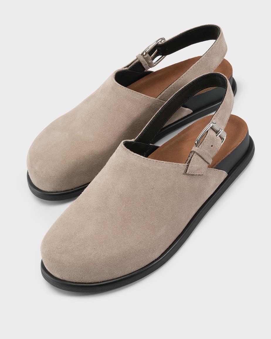 Vagabond Effie Mules - Beiges, Veloursleder