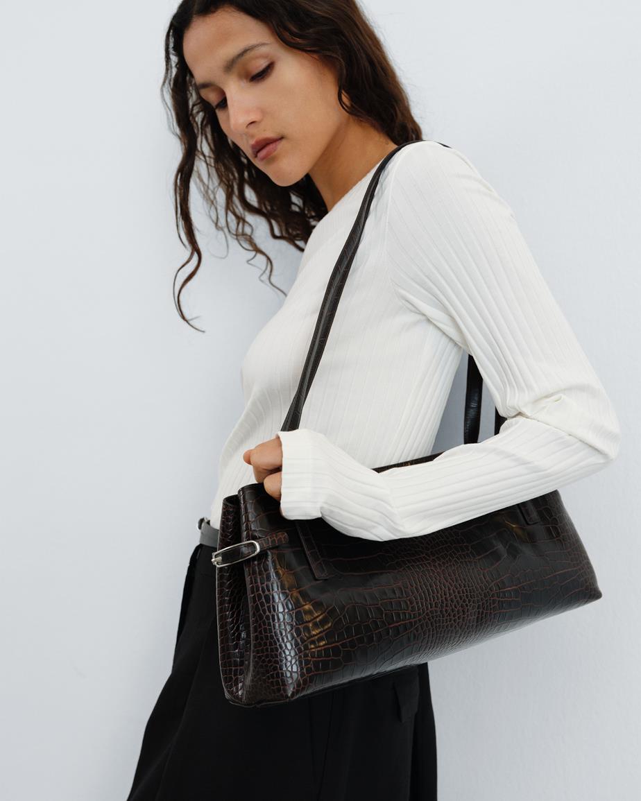 Vagabond Cannes Mini Tasche - Braunes, Geprägtes Leder