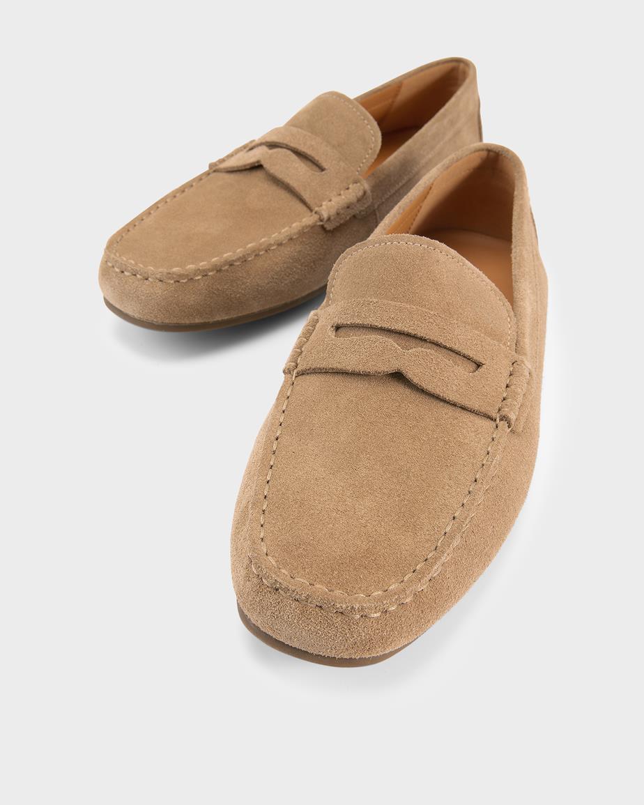 Vagabond Lorenzo Loafer - Beiges, Veloursleder