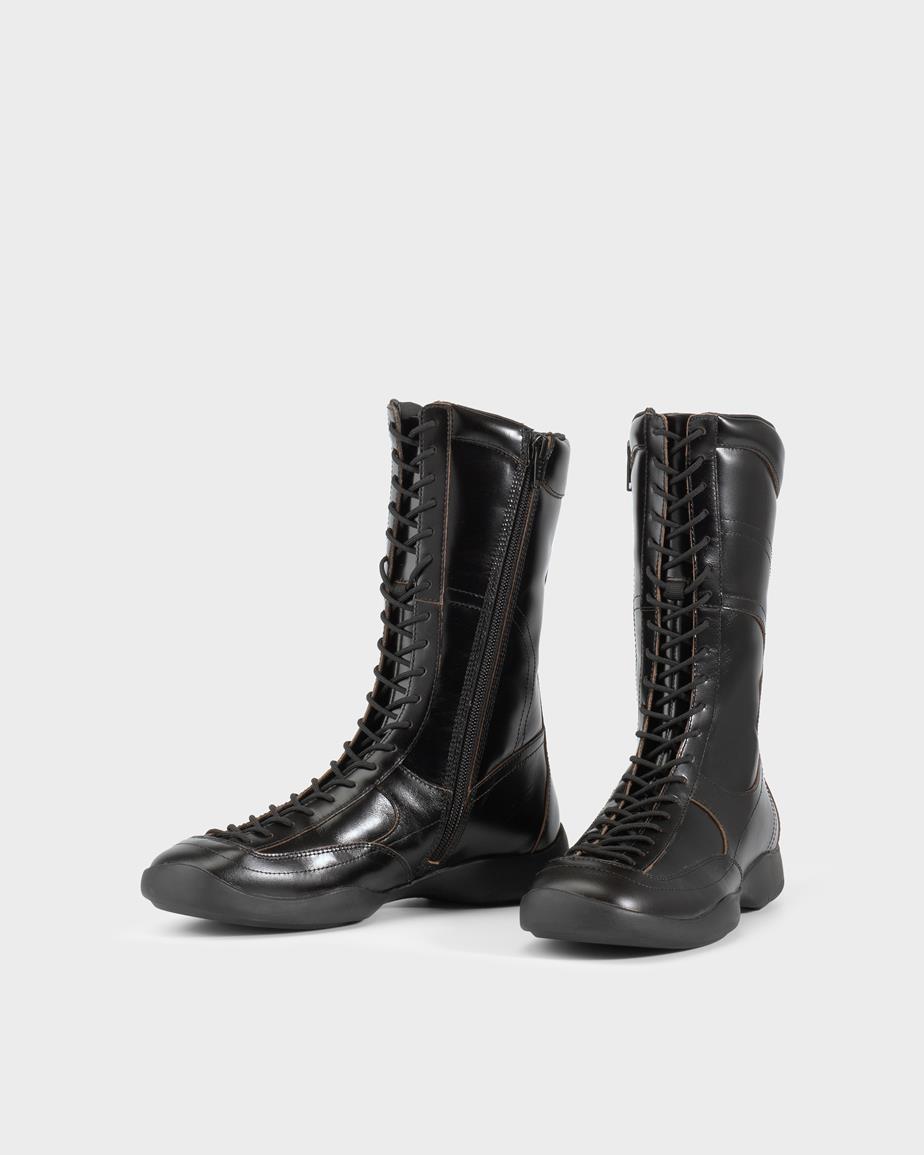 Vagabond Sky Stiefel - Schwarzes, Leder/Kontrastkanten