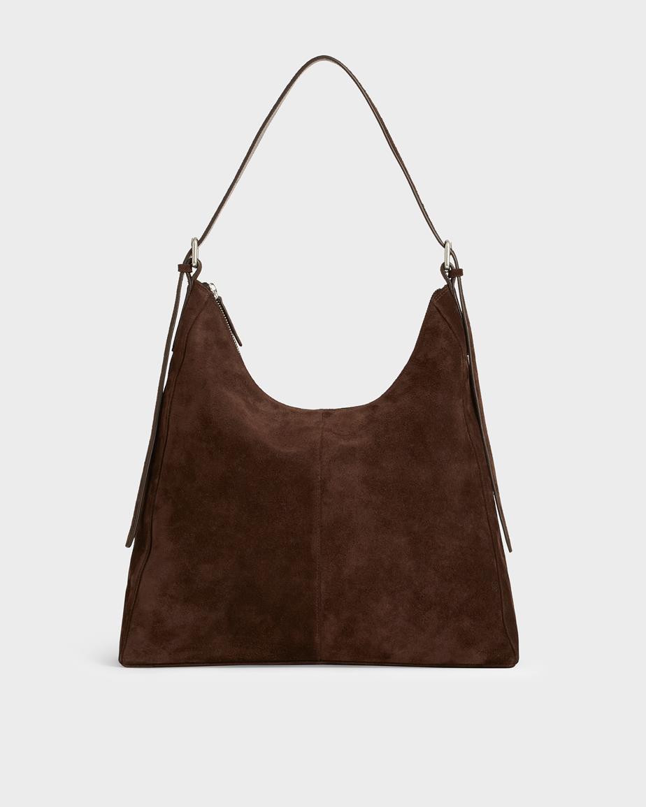 Vagabond Hilo Tasche - Dunkelbraunes, Veloursleder