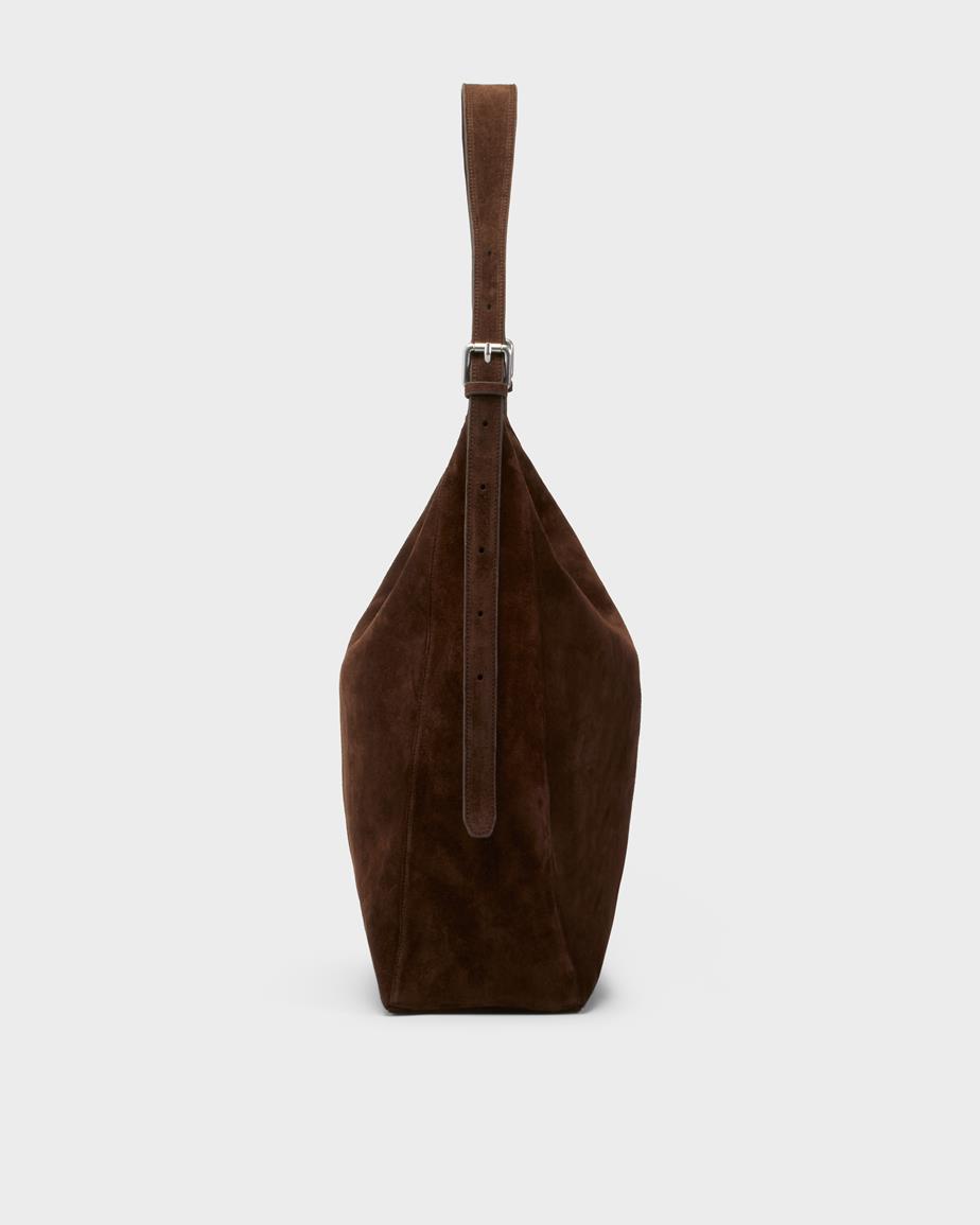 Vagabond Hilo Tasche - Dunkelbraunes, Veloursleder