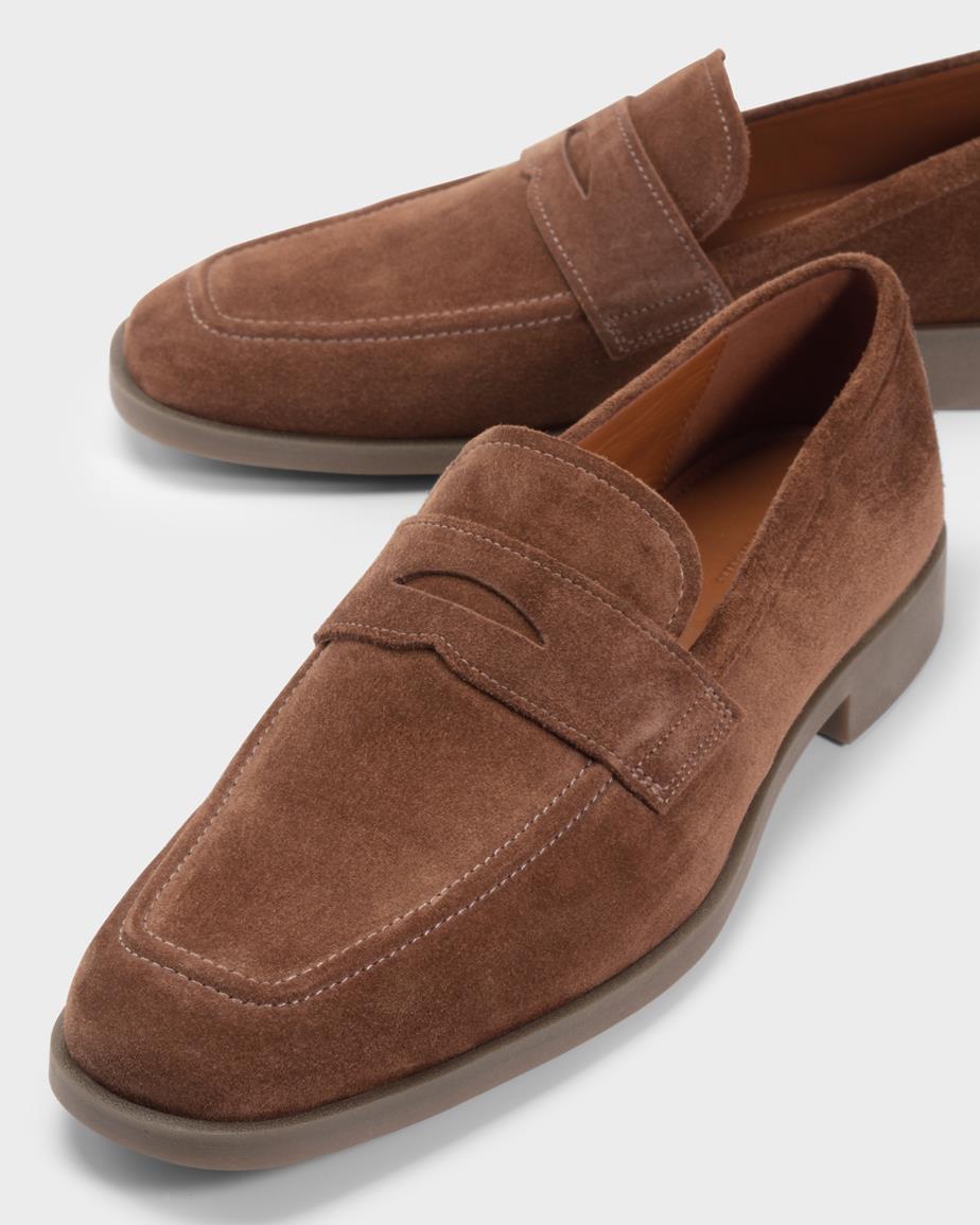 Vagabond Troy Loafer - Braunes, Veloursleder