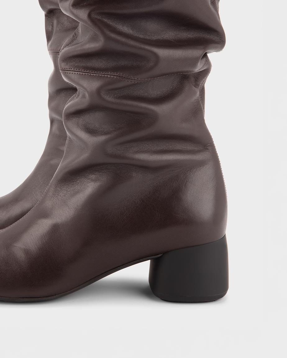 Vagabond Livia Hohe Stiefel - Dunkelbraunes, Leder