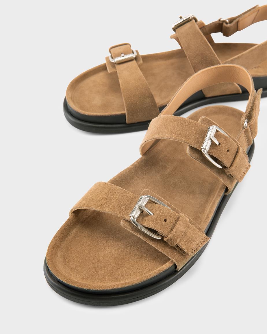 Vagabond Effie Sandalen - Beiges, Veloursleder