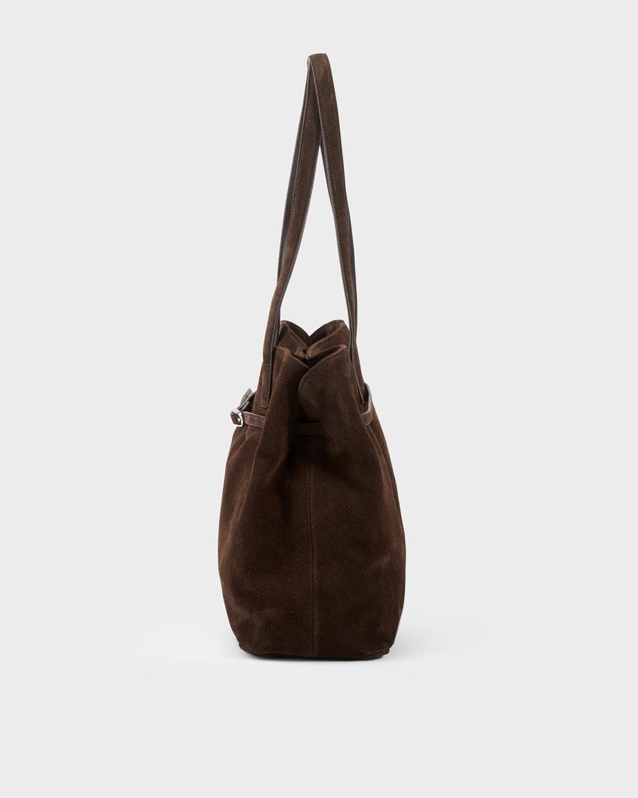 Vagabond Cannes Mid Tasche - Dunkelbraunes, Veloursleder