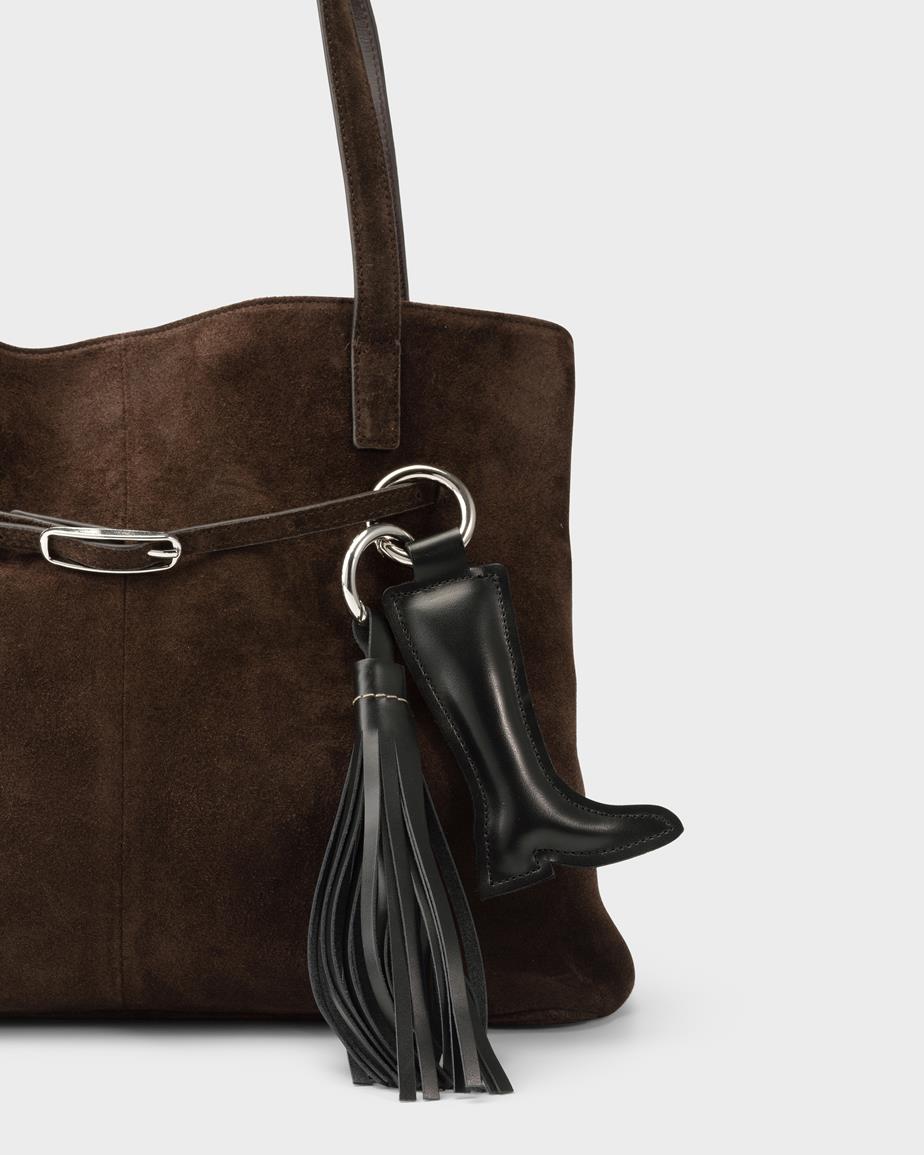 Vagabond Cannes Mid Tasche - Dunkelbraunes, Veloursleder