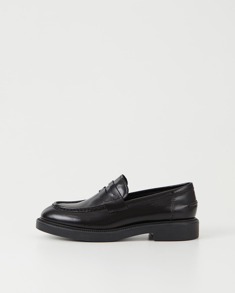 Vagabond Alex W Loafer - Schwarzes, Poliertes Leder